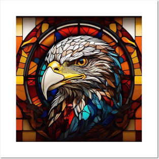 Eagle on Stained Glass Posters and Art